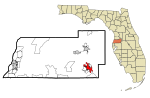 Pasco County Florida Incorporated and Unincorporated areas Zephyrhills Highlighted